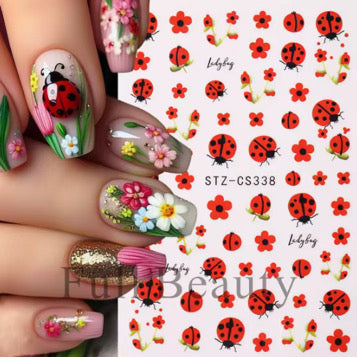 LADY BUG NAIL STICKER