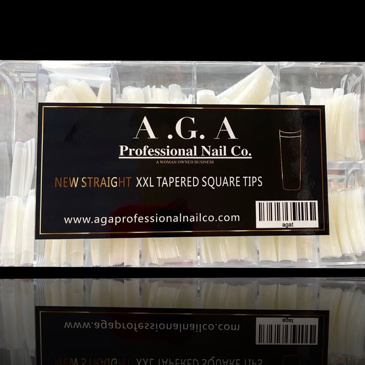 A.G.A XXL NATURAL TAPERED SQUARE TIPS ( NATURAL CURVE )