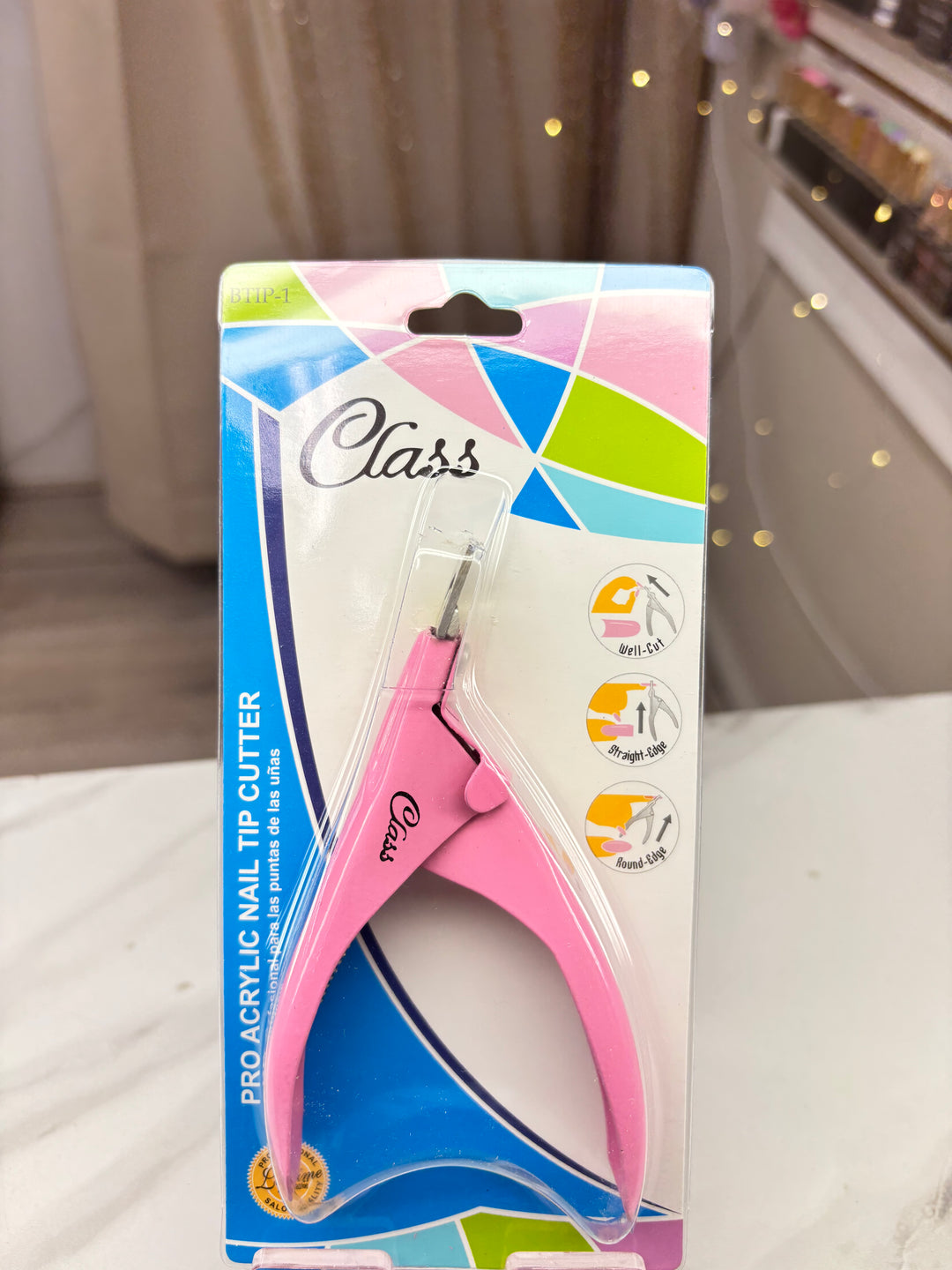 PINK CLASS NAIL TIP CUTTER