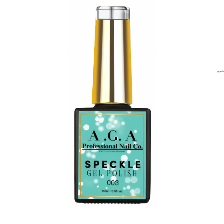 A.G.A SPECKLE GEL POLISH ( TURQUOISE )