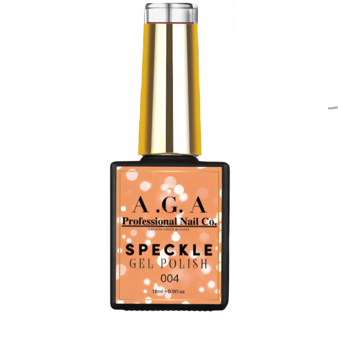 A.G.A SPECKLE GEL POLISH #4 ( LIGHT ORANGE )