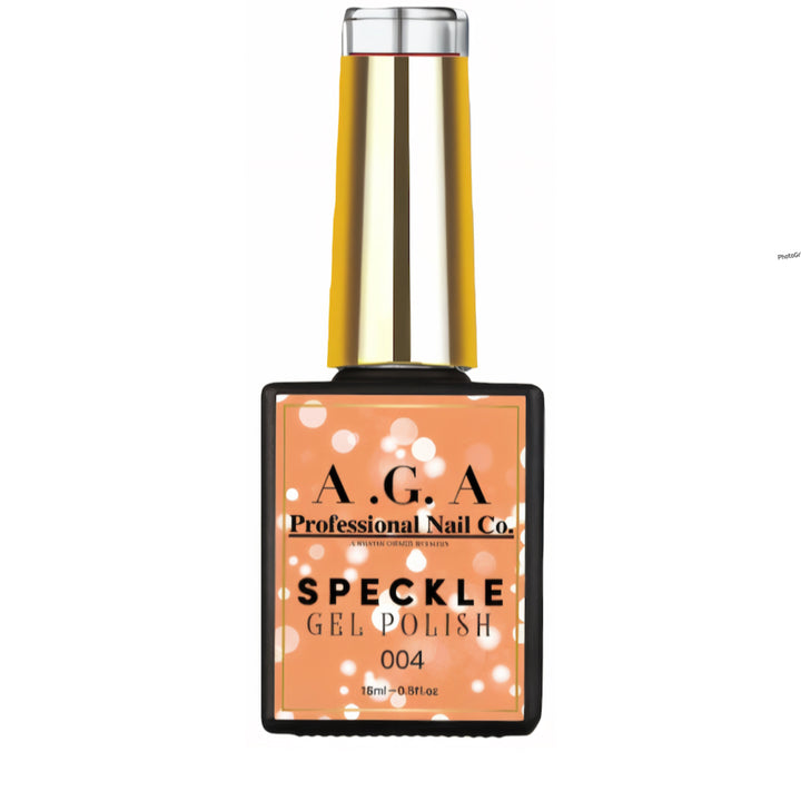 A.G.A SPECKLE GEL POLISH #4 ( LIGHT ORANGE )