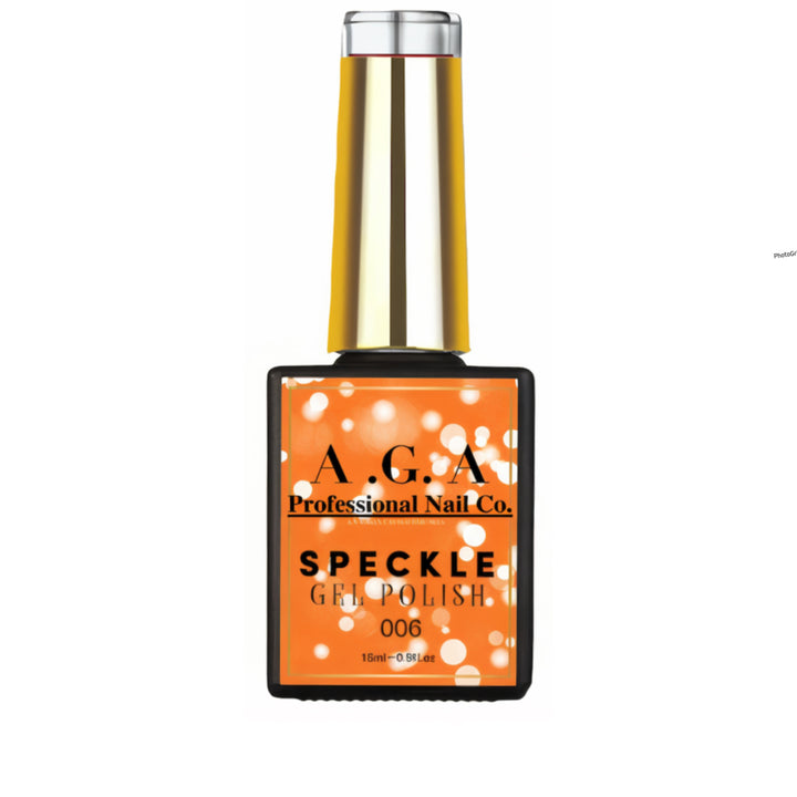 A.G.A SPECKLE GEL POLISH #6 ( ORANGE  )