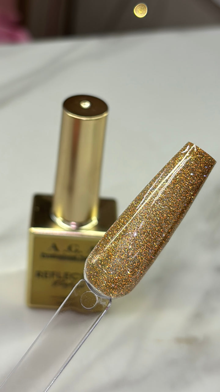 A.G.A GOLD  REFLECTIVE GLITTER GEL POLISH