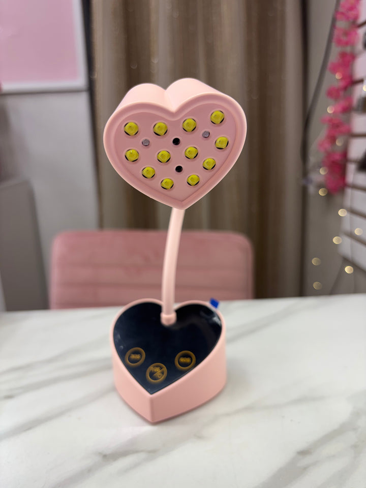 HEART SHAPE FLASH CURE LED LAMP WITH TIMER RECHARGABLE