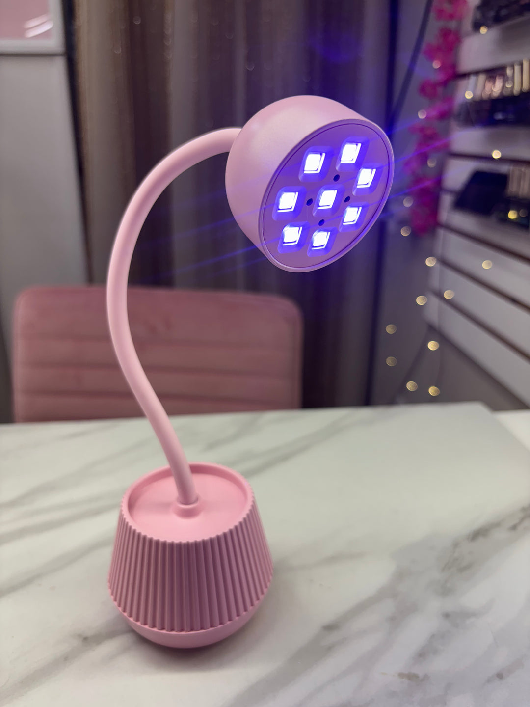 PINK FLASH CURE LED LAMP RECHARGABLE