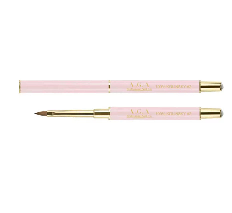 A.G.A 3D ART BRUSH 100% KOLINSKY SIZE #2 BRUSH