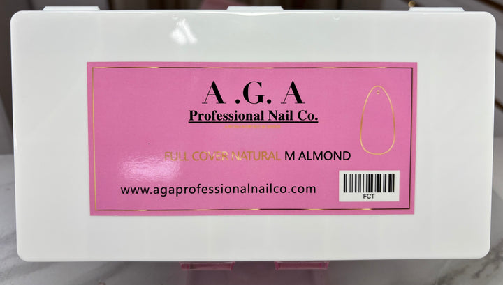 A.G.A FULL COVER NATURAL MEDIUM ALMOND TIPS
