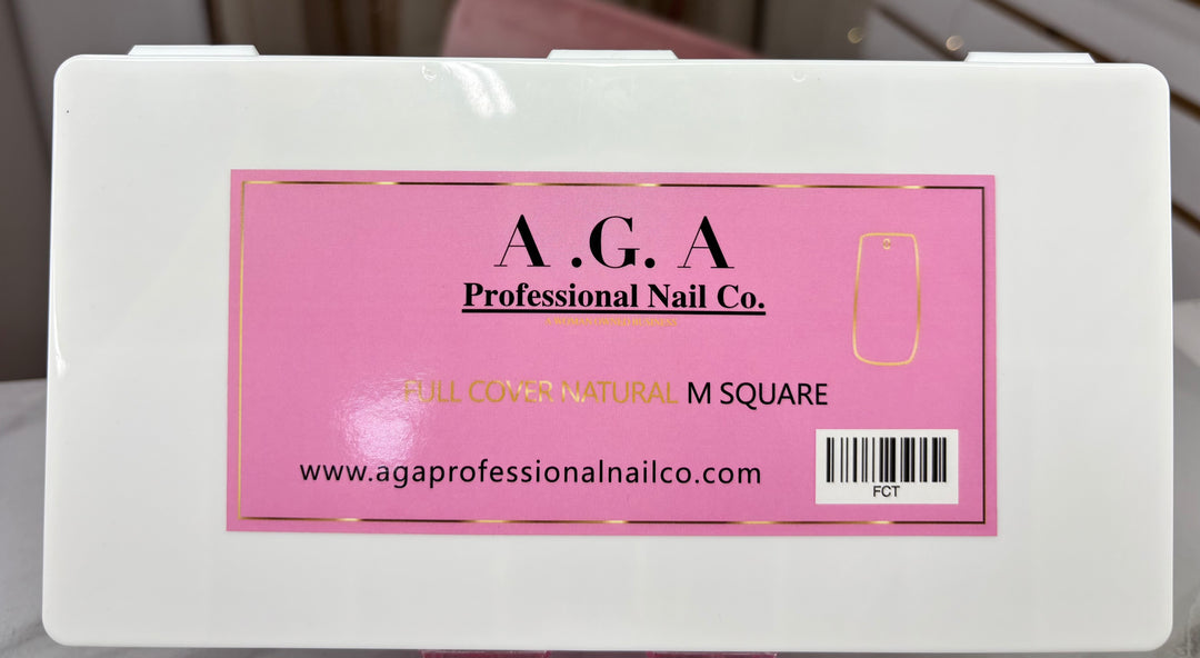 A.G.A FULL COVER NATURAL SQUARE MEDIUM  TIPS