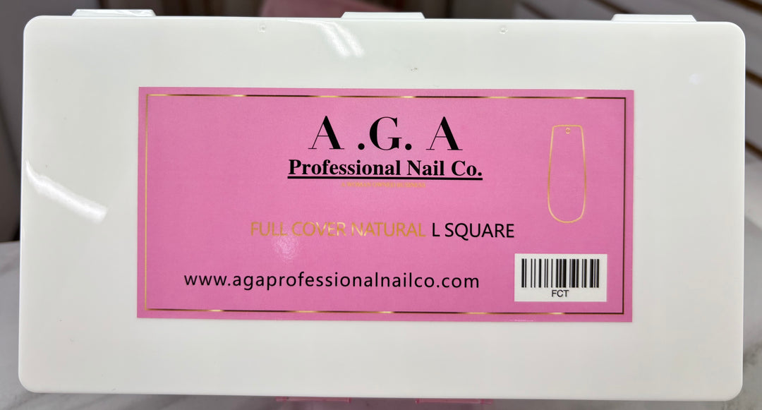 A.G.A FULL COVER NATURAL SQUARE LONG TIPS