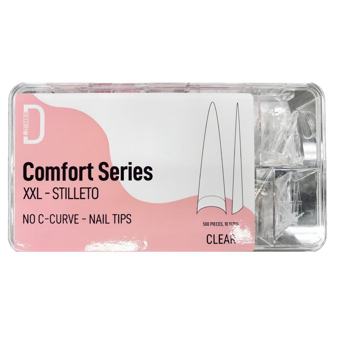 DECORI XXL STILETTO NAIL TIPS CLEAR