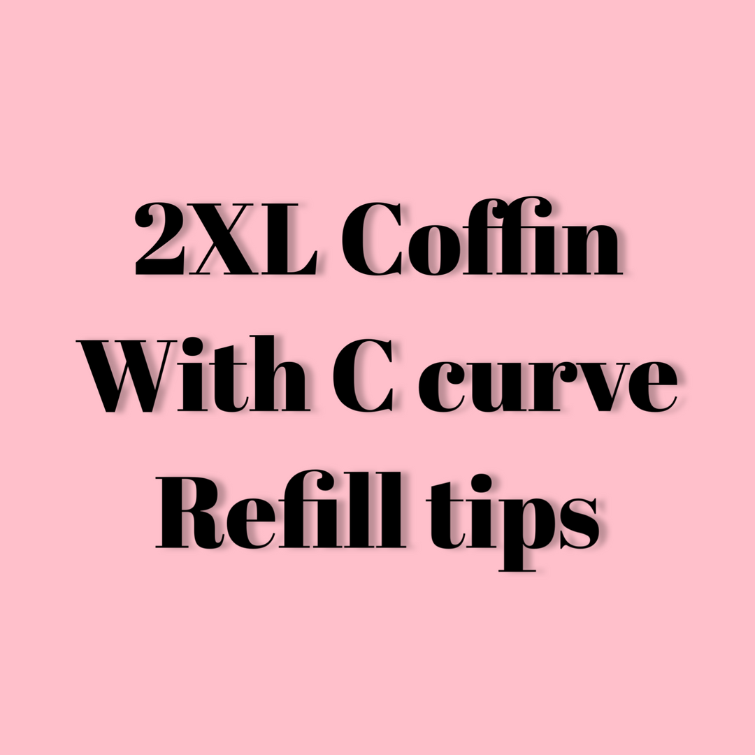 2XL COFFIN WITH C CURVE NAIL TIPS