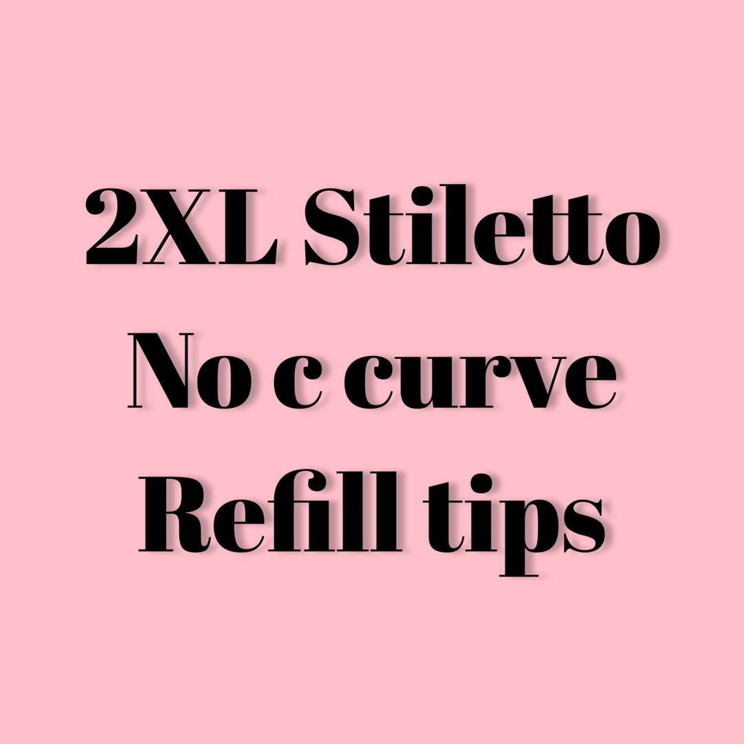 2XL STILETTO NO C CURVE REFILL TIPS