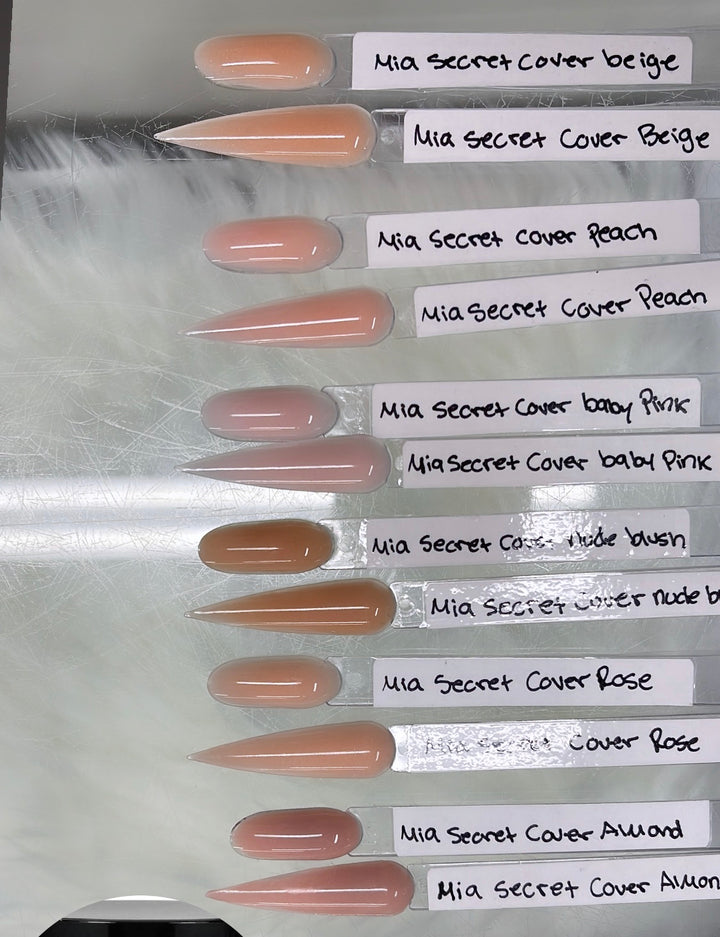 MIA SECRET 2 OZ COVER PEACH ACRYLIC  ACRYLIC