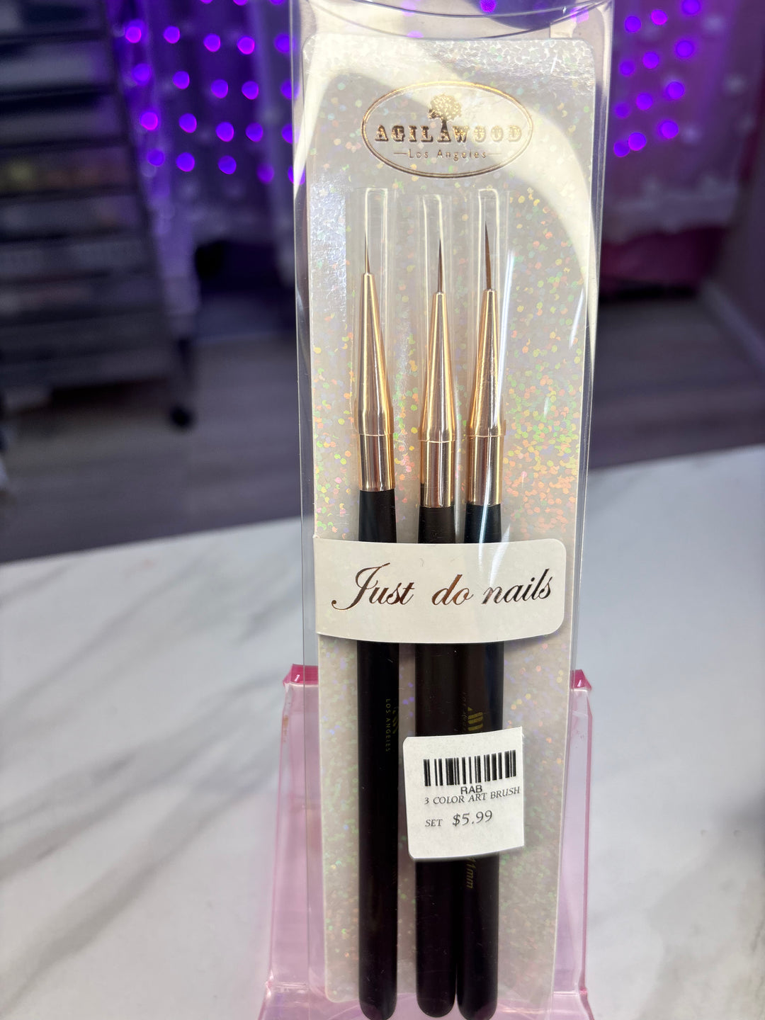 3 PC NAIL ART BRUSH SET