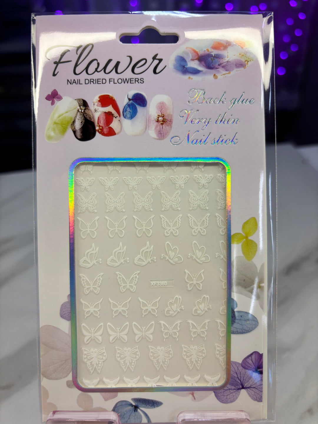 WHITE BUTTERFLY STICKER