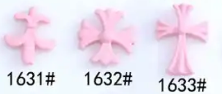 PINK COLORED CROSS CHARMS