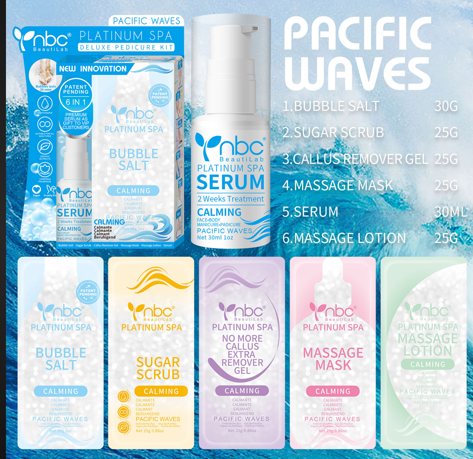 6 IN 1 PEDICURE KIT ( PACIFIC WAVES  )