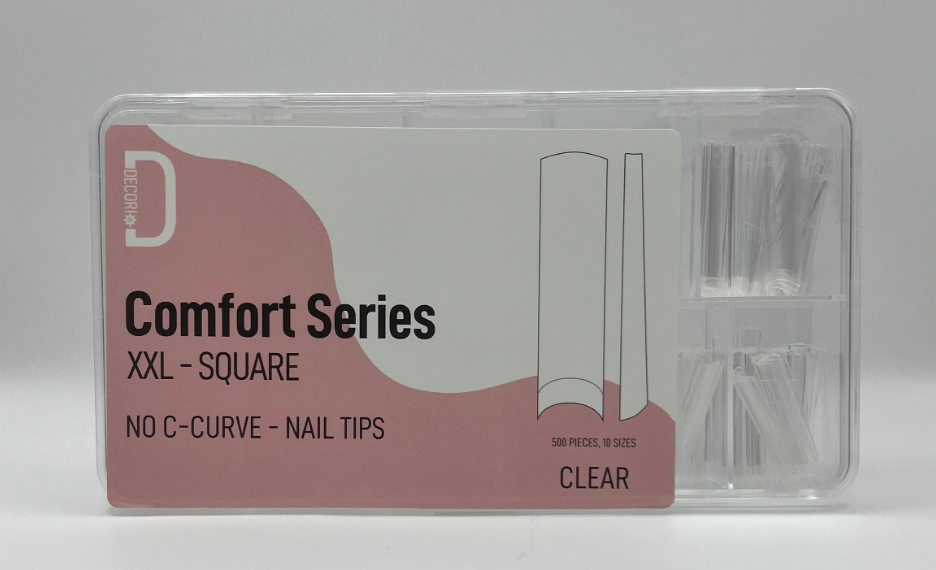 DECORI TIPS - 2XL SQUARE NO C CURVE STRAIGHT TIPS