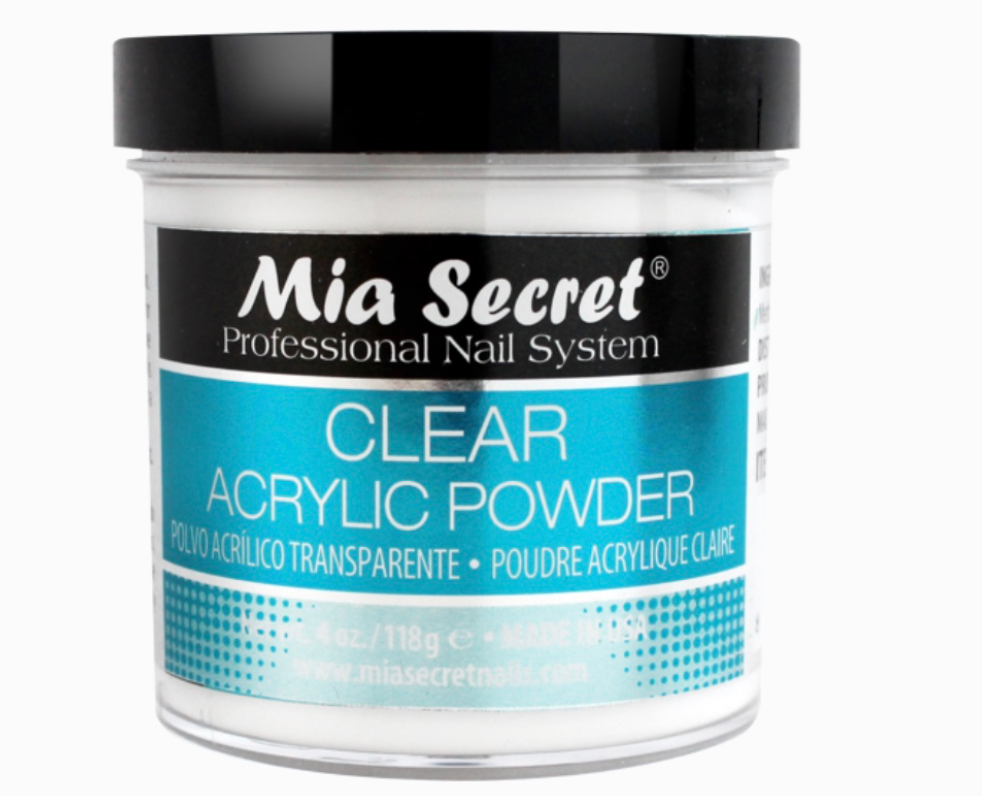 MIA SECRET CLEAR ACRYLIC POWDER 4 OZ
