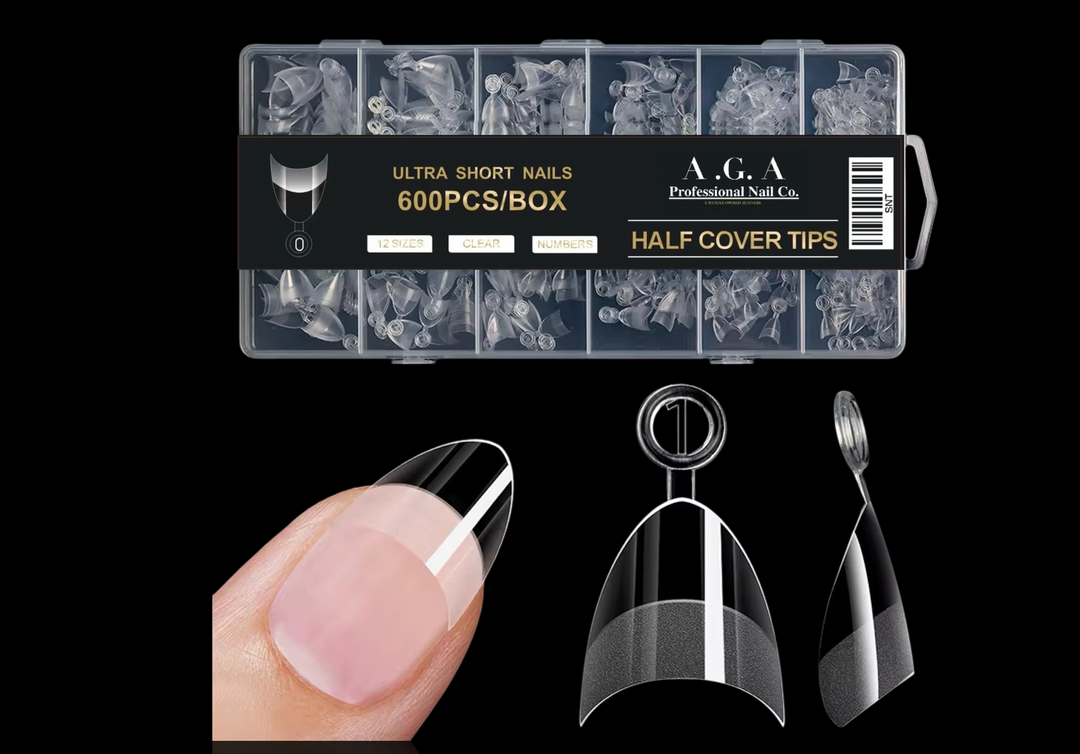 A.G.A HALF COVER XS ALMOND TIPS