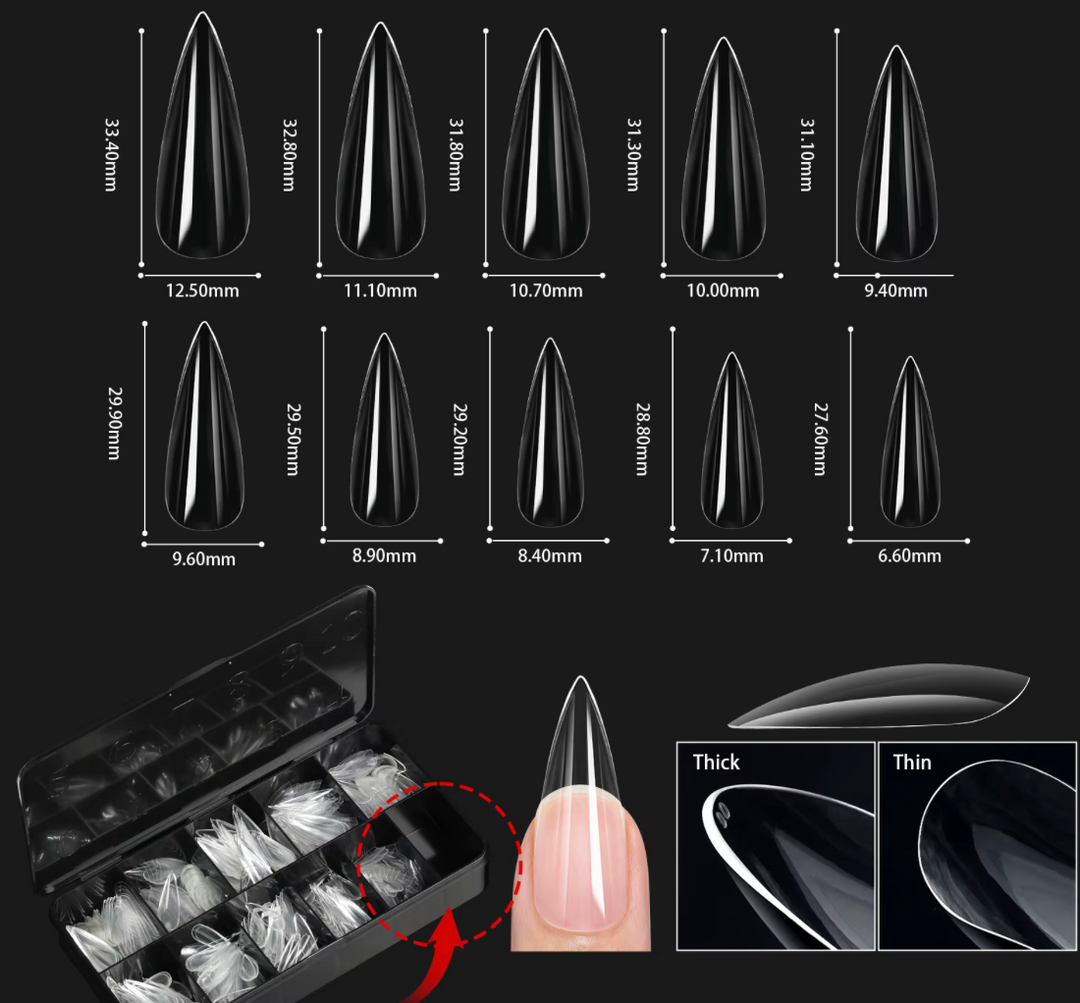 MISSCHEERING XL STILETTO FULL COVER TIPS