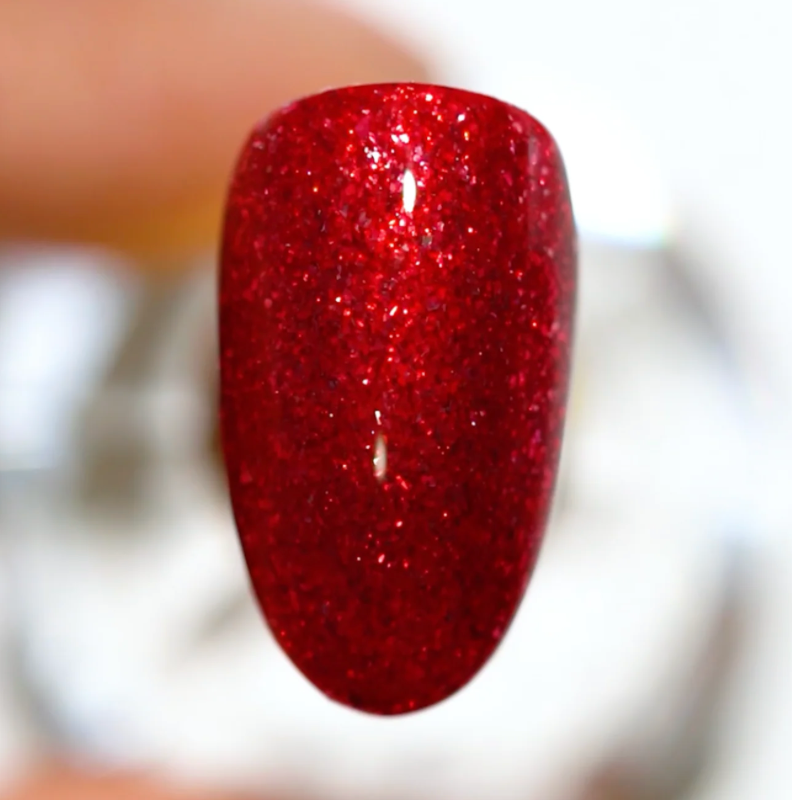 DND PLATINUM GLITTER  184 ULTRA RED
