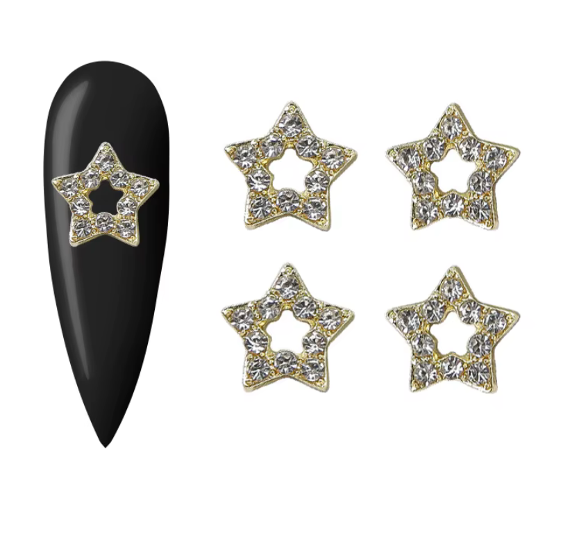 GOLD STAR NAIL CHARM
