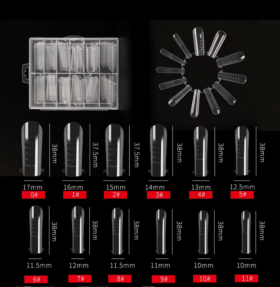 SQUARE DUAL NAIL FORM BOX FOR GEL APPLICATION