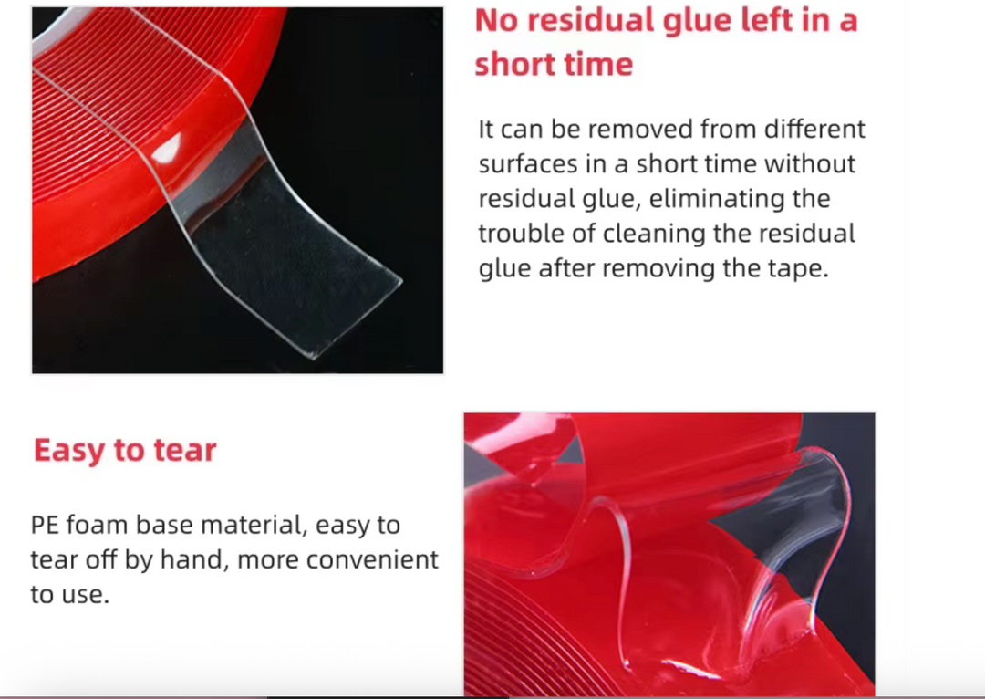 CLEAR DOUBLE SIDED TAPE FOR PRESS ON NAIL DEISGN DISPLAY