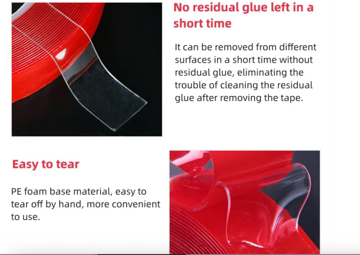CLEAR DOUBLE SIDED TAPE FOR PRESS ON NAIL DEISGN DISPLAY