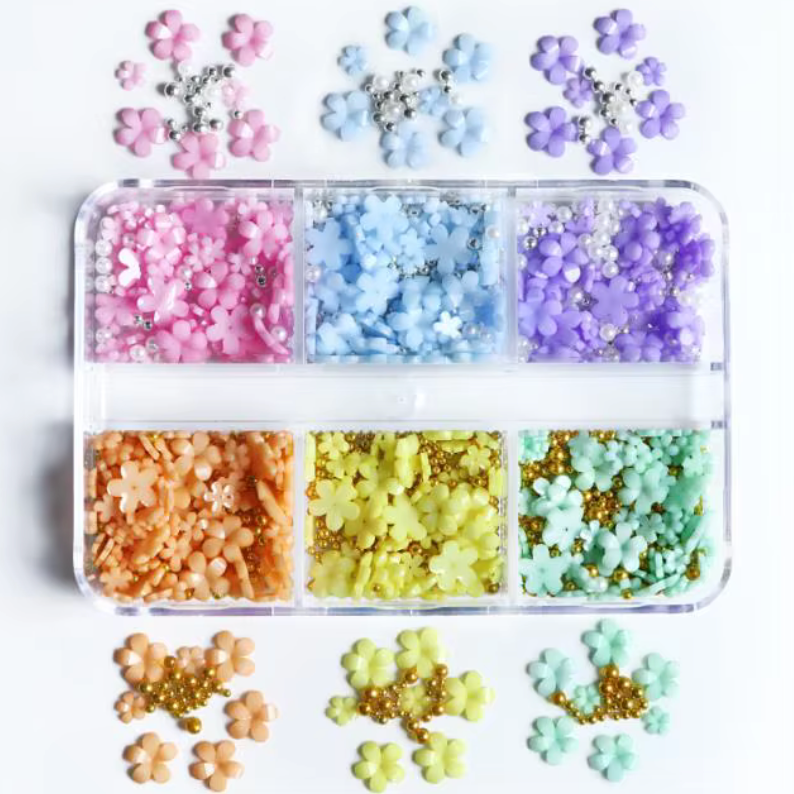 3D RESIN FLOWER ( 6 COLOR GRID PACK)