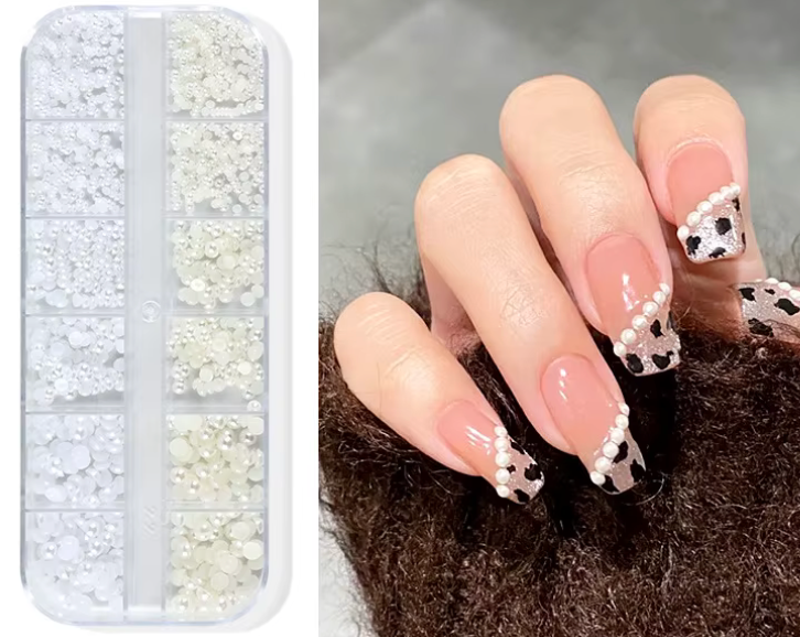 2 COLOR PEAR MIX FLAT BACKS ( 12GRIT )