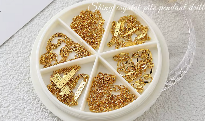 GOLD CHAIN 6 GRID BOX