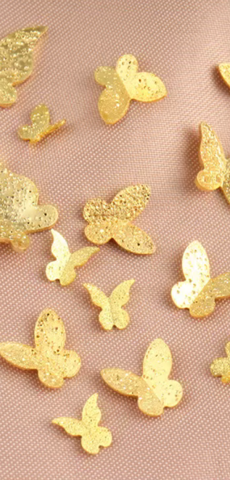 GOLD METALIC BUTTERFLY MIX