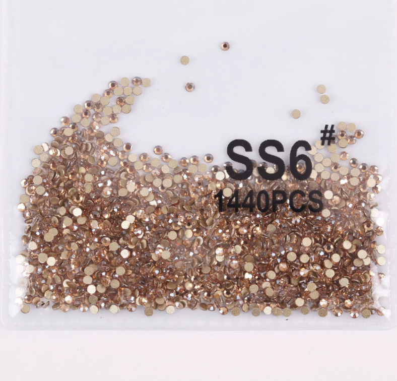 Champagne gold 1440 pcs rhinestone SIZE 6