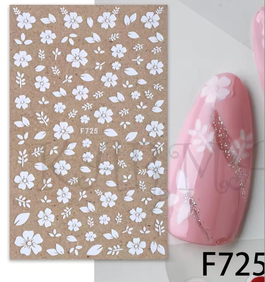 WHITE FLOWER STICKER