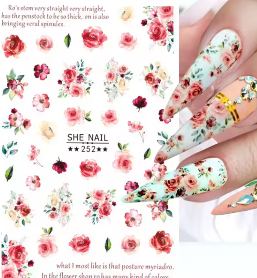 FLOWER NAIL STICKER