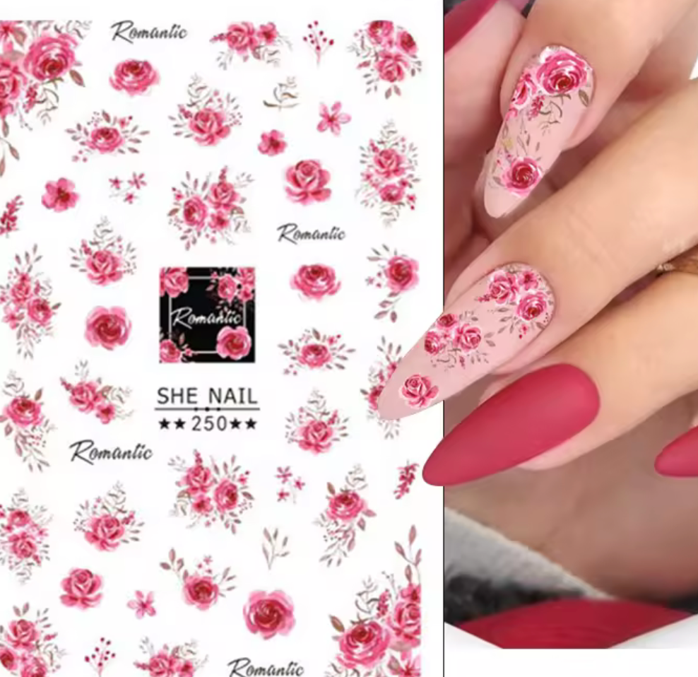 FLOWER NAIL STICKER