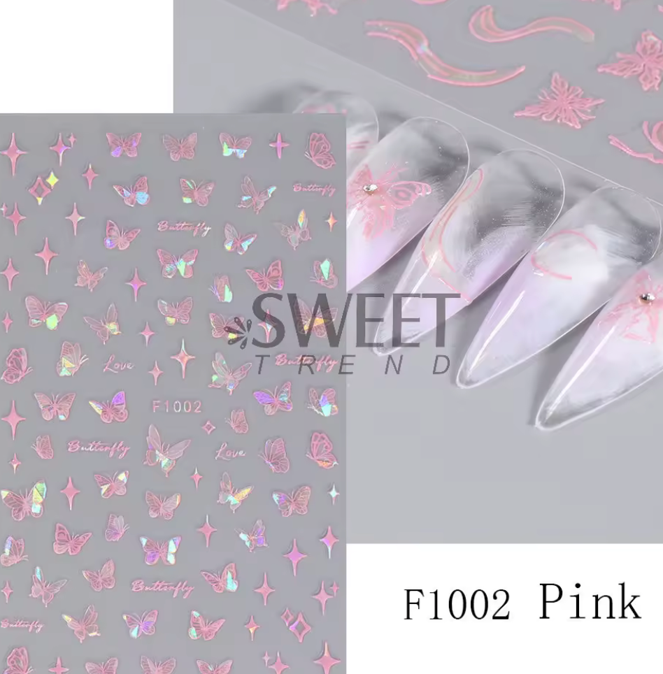 PINK BUTTERFLY STICKER