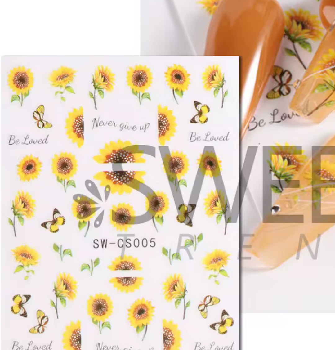 YELLOW SUN FLOWER STICKER