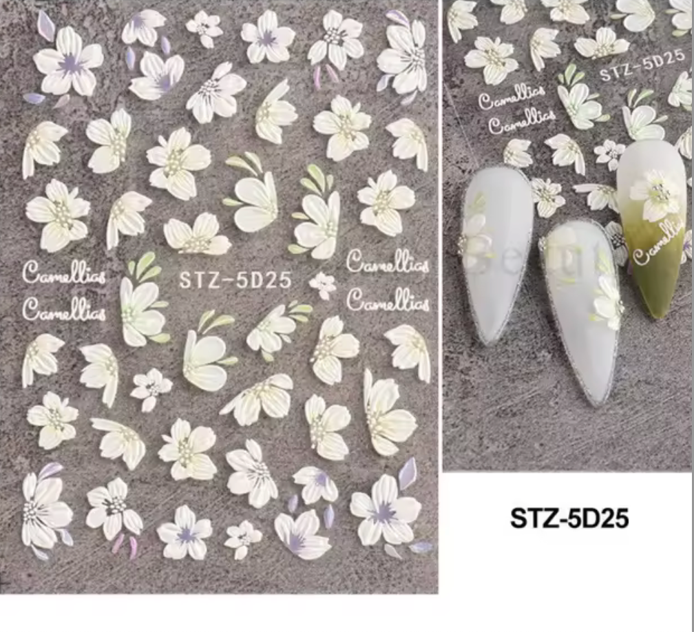 3D FLOWER NAIL STICKER