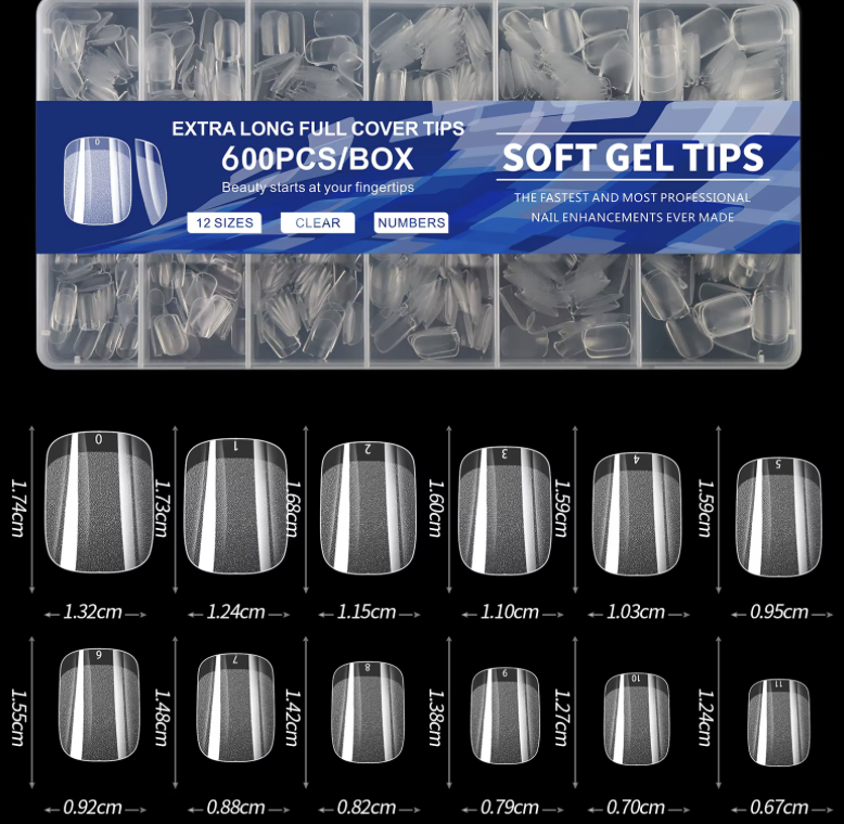 FULL COVER TIPS SHORT NAIL TIPS
