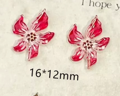 RED HAWAIIAN RESIN FLOWER