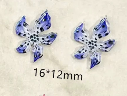 BLUE HAWAIIAN RESIN FLOWER