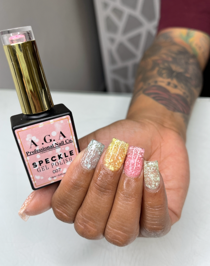 A.G.A SPECKLE GEL POLISH #7 ( PINK )