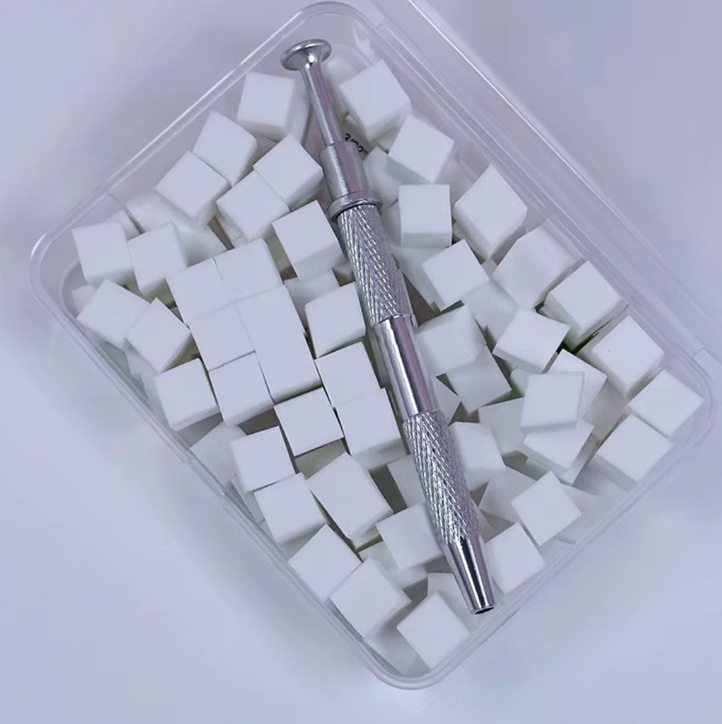 CHROME AND NAIL ART APPLICATOR SPONGE WITH TOOL