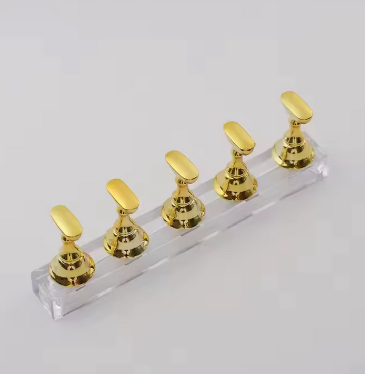GOLD PRESS ON PRACTICE  NAIL STAND