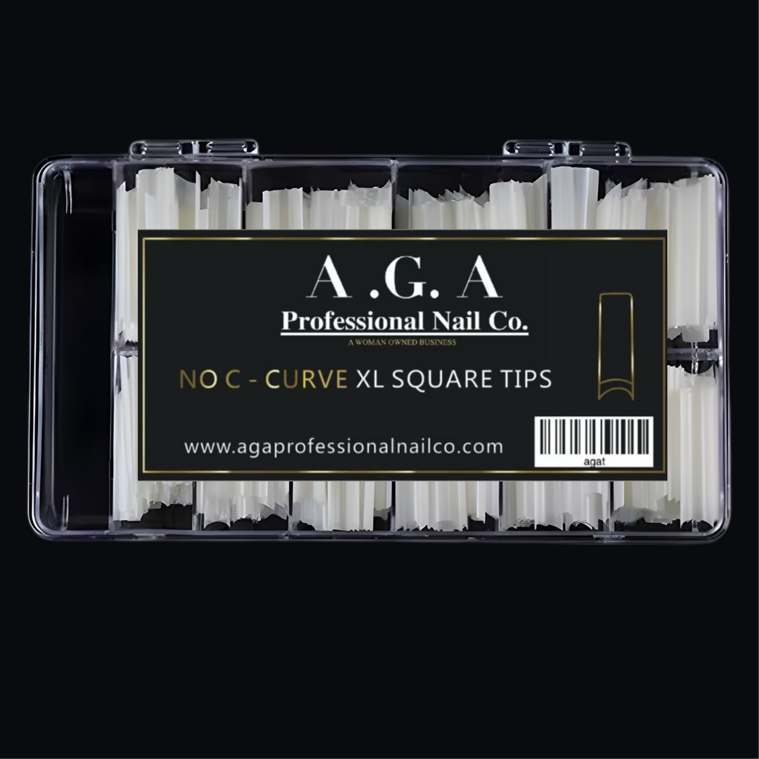 A.G.A NO C CURVE XL SQUARE TIPS ( NATURAL )