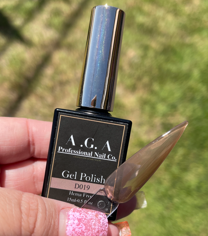 A.G.A #D019 HEMA FREE GEL POLISH (SHEER )